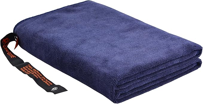 Gym Towels for Men Women Microfiber 20inch X 40inch Cycling Workout Sweat Towel Set Quick Dry Exercise Sports Travel Towel Fast Drying 2-Pack, Navy + Black