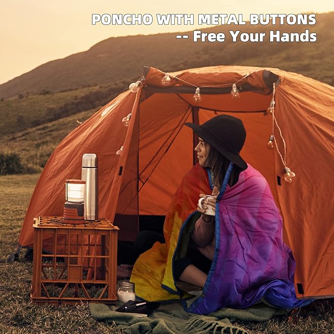 Outdoor Camping Blanket - Puffy Ultralight Packable Blankets for Sleeping, Camp, Travel, Hiking, Stadium, Sherpa Fleece Warm Puffer Portable Camping Quilt, DWR,Machine Washable,56"x 78"
