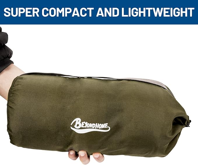 Beyondhome Portable Pillow for Camping, Travel, Backpacking, Airplanes, Road Trips, and Indoors, Compressible Polyurethane Sleeping Pillow