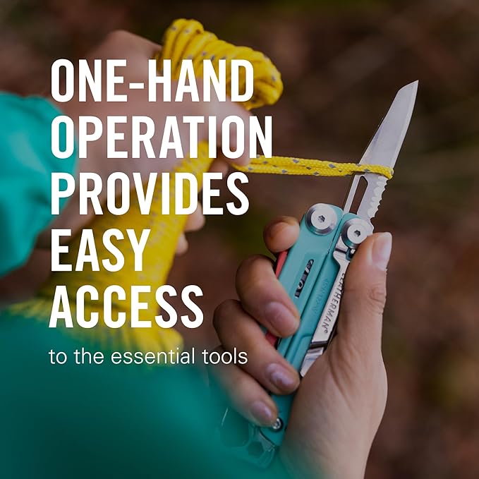 LEATHERMAN, Signal, 19-in-1 Multi-tool for Outdoors, Camping, Hiking, Fishing, Survival, Durable & Lightweight EDC, Made in the USA, Aqua/Silver with Nylon Sheath