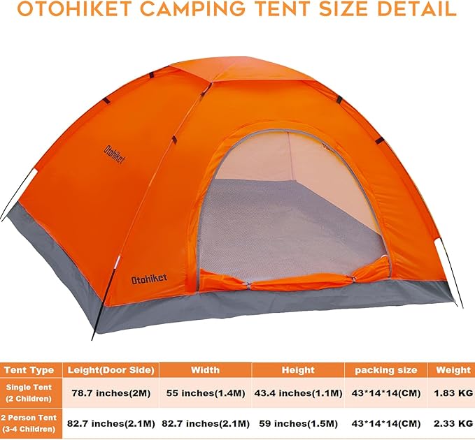 Backpacking Camping Tent Lightweight Portable Waterproof with Carrying Bag for Outdoor Summer Beach