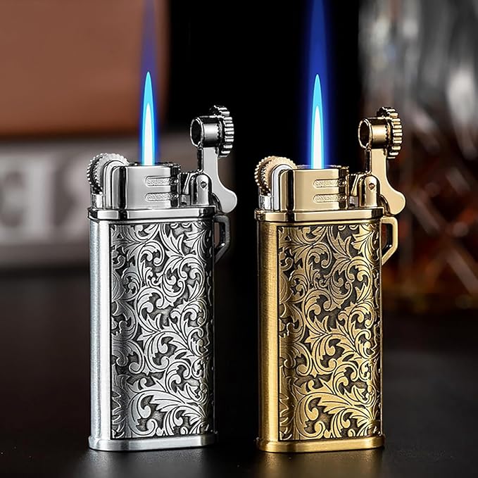 Cool Creative Design Butane Torch Lighters Refillable Novelty Lighter for Fireplace Candle Camping BBQ (Without Gas) (07)