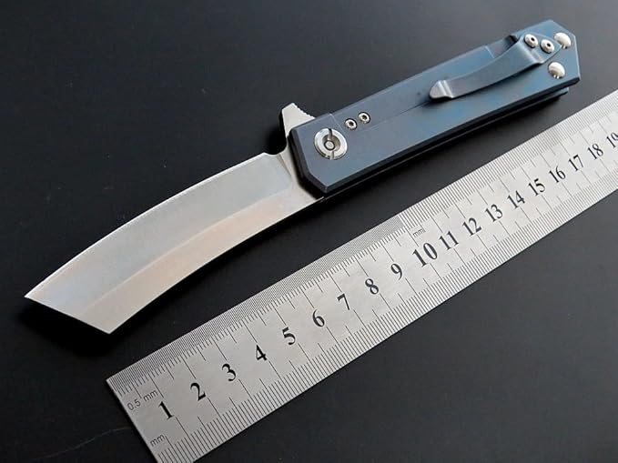 Eafengrow EF97 Pocket Knife Folding Knives D2 Steel Blade Titanium Handle Camping Outdoor Tools Knife EDC Hand Tool(blue)