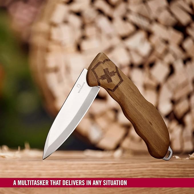 Victorinox 0.9411.63 Hunter Pro Wood 2-Hand Open with Pouch The Go-to Tool for Dressing Game on Your Hunting Expeditions in Wood 5.4 inches