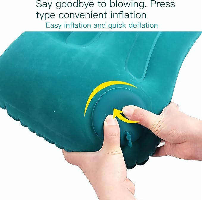 Compression Inflatable Camping Pillow, 2 Pack Camping Inflatable Pillow, Camping Pillow for Sleeping (Green)