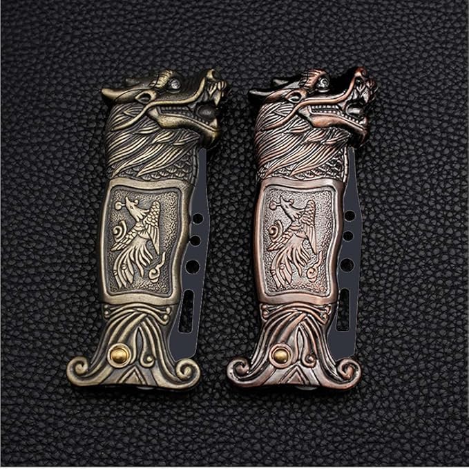 (Without Butane,Color Random) Jet Torch Lighter, Windproof Lighter Metal Dragon Tiger Design,Good for Gift, Suitable for Outdoor Camping, Sports (Dragon)
