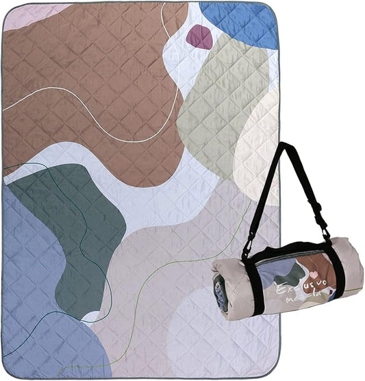 Exclusivo Mezcla Waterproof Picnic Blankets 3-Layer 60x80 Inches Large Sandproof Beach Blanket Foldable Outdoor Blanket for Camping on Grass Picnic Mat