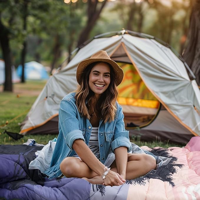 Outdoor Puffy Camping Blanket, Lightweight Windproof Warm Stadium Blanket, Packable Travel Camping Quilt for Cold Weather,Hiking, Backpacking,Sleeping, Hammock, Adventure 78"x 56"