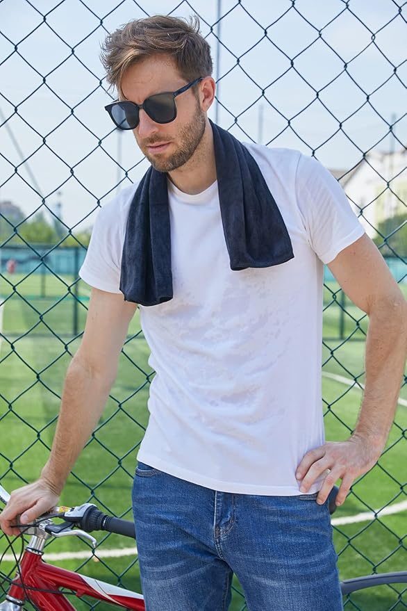 Gyms Towels for Men & Women Microfiber Exercise Fitness Home Absorbent Sweat Yoga Towels Sports Towels Soft Fast Drying 16inch x32inch 3-pack