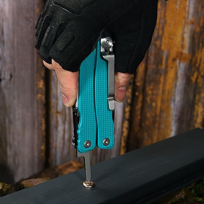 Multitool, Multitools Plier with Nylon Sheath, Multi-tool for Outdoor, Camping and Hunting for Dad Husband Men (Blue)