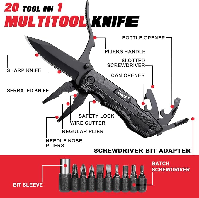Gifts for Men Him Dad Husband, Multitool Knife, Mens Gifts for Christmas, Stocking Stuffers, Birthday Gifts for Men, Gadgets for Men, Gifts for Men Unique, Gift Ideas, Camping Gifts, Hunting Gifts