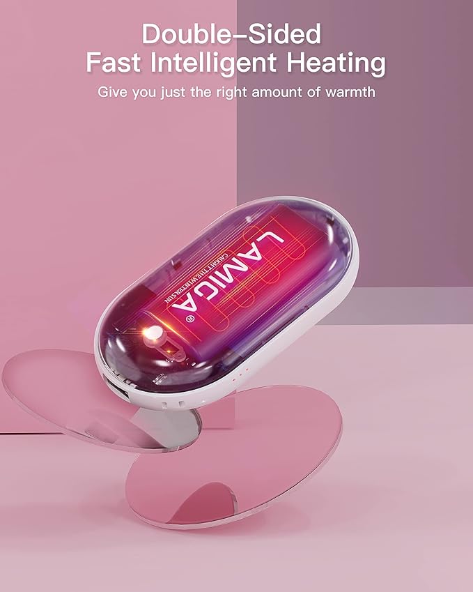Hand Warmers Rechargeable,Electric Hand Warmer Reusable,5200mAh Portable Powerbank,Hot Hand Pocket Heater for Outdoor Camping and Hunting,The Best Gift for Winter.