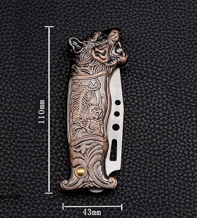 (Without Butane,Color Random) Jet Torch Lighter, Windproof Lighter Metal Dragon Tiger Design,Good for Gift, Suitable for Outdoor Camping, Sports (Tiger)