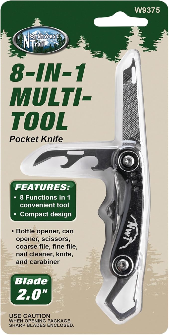 Performance Tool W9375 8-in-1 Stainless Steel Multi-Function Knife