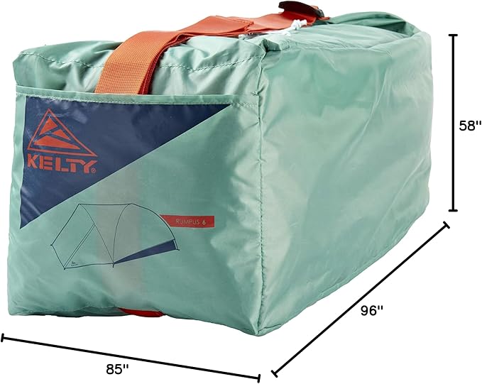 Kelty 4/6 Person Freestanding Rumpus Tent for Camping, Car Camping, Festivals and Family with Extra Large Vestibule