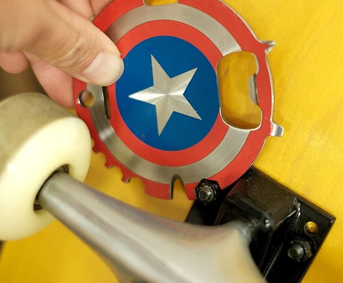 Marvel Captain America 7-In-1 Multitool Kit | Includes Screwdrivers, Wrenches, Bottle Opener, Rope Cutter, Can Opener, Hand Tool Gadgets | Portable Survival Camping Tool
