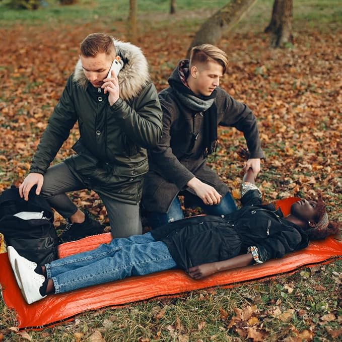 Survival Bag - 3 Pack Bivy Sack Waterproof, Emergency Sleeping Bags Blanket Stuff Shelter Xtreme Cold, Survival Gear and Supplies for Disaster Preparedness, Thermal, Portable, Camping