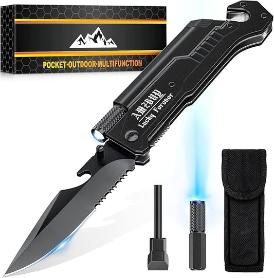 Stocking Stuffers for Men Dad Gifts 7-In-1 Multi Tool Camping Fishing Multitool Gadgets Birthday Christmas Gift for Women Adults Him Boyfriend