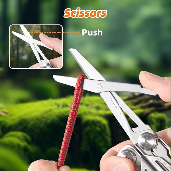 Multitool 26 in 1Multi tool Pliers with Screwdriver Sleeve Scissors Saw Stainless Steel Multitools Pocket Knife Apply to Survival Camping Hiking Gift for Men