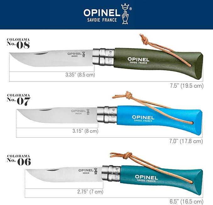 Opinel No.7 Colorama - Stainless Steel Everyday Carry Folding Pocket Knife