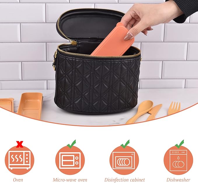 Travel Utensils with Case, Portable Wheat Straw Cutlery Set, Spoon Knife Fork Chopsticks Reusable Utensils for Travel Work Picnic Camping or Daily Use (7)