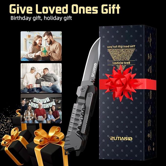 Gifts for Men, Christmas Stocking Stuffers for Dad from Daughter Son, Multitool Knife 17 in 1 EDC Gear Cool Men Gift Unique Birthday Gifts for Dad, Gifts for Him Husband Father Grandpa Camping