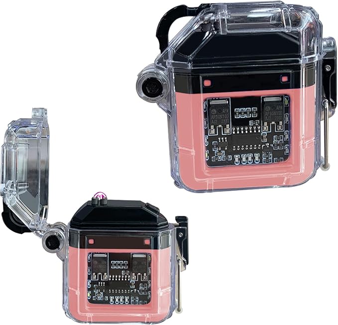 Waterproof Arc Lighter, Double Arc Flameless Plasma Lighter with Type C Charging Cord and Cord, LED Power Indicator Light, Electric Lighter for Indoor and Outdoor Camping and Cooking,IP56 Rated(Pink)