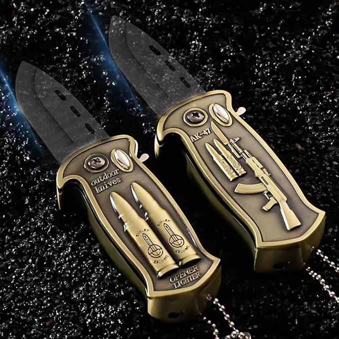 Cool Metal Design Jet Torch Lighter Refillable Butane Novelty Lighter for Gift Fireplace Candle Camping BBQ (Without Gas) (11)