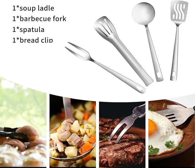 Camping Cooking Utensils Set - Camping Kitchen Equipment, Compact and Portable Camper Accessories, Perfect for Travel, Picnic, RV, Camping, BBQ, Party