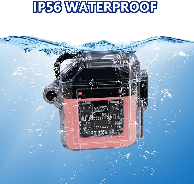 Waterproof Arc Lighter, Double Arc Flameless Plasma Lighter with Type C Charging Cord and Cord, LED Power Indicator Light, Electric Lighter for Indoor and Outdoor Camping and Cooking,IP56 Rated(Pink)