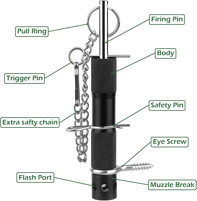 Perimeter Trip Alarm,Trip Wire Alarm Device,Use 209 Primers, Early Warning Security System for Camping and Property Safety