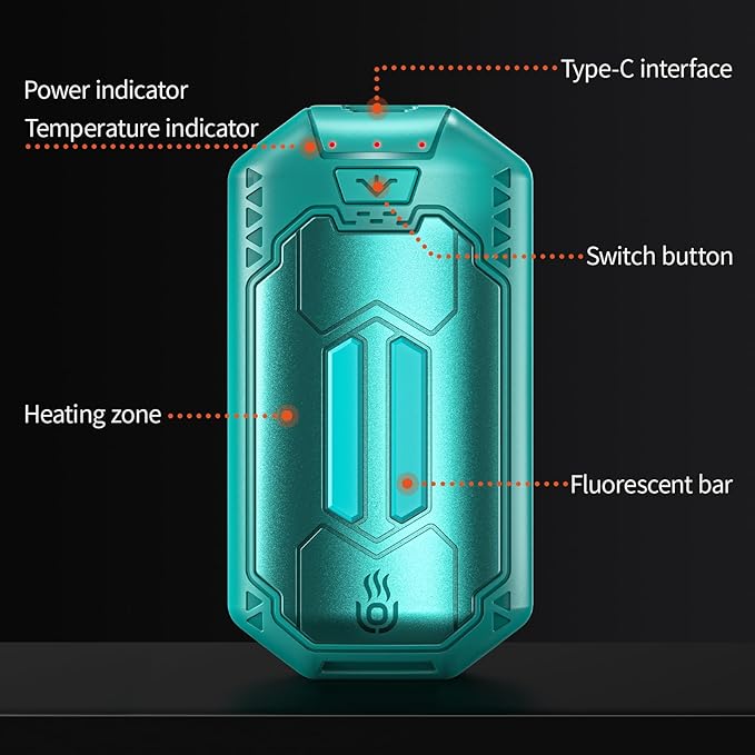 AI Hand Warmers Rechargeable 2 Pack, 6000mAh Electric Hand Warmers with 3 Heat Settings 20Hrs Long Lasting Portable Pocket Heater for Outdoor Camping, Hunting, Golf, Winter Gifts