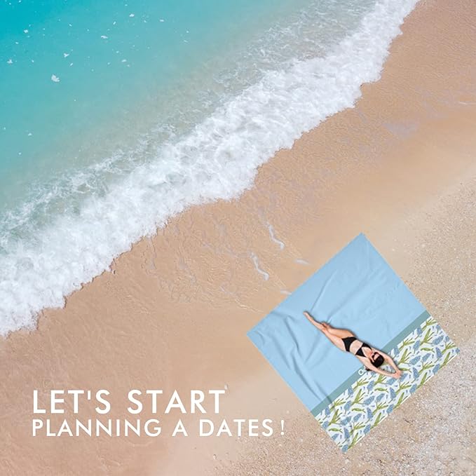 Beach Blanket Waterproof Sandproof, Picnic Blanket, Large Beach Mat 4-7 Adults, Lightweight Durable Sand Free Mat Quick Drying for Beach Travel Camping Hiking Picnic 79"x79"