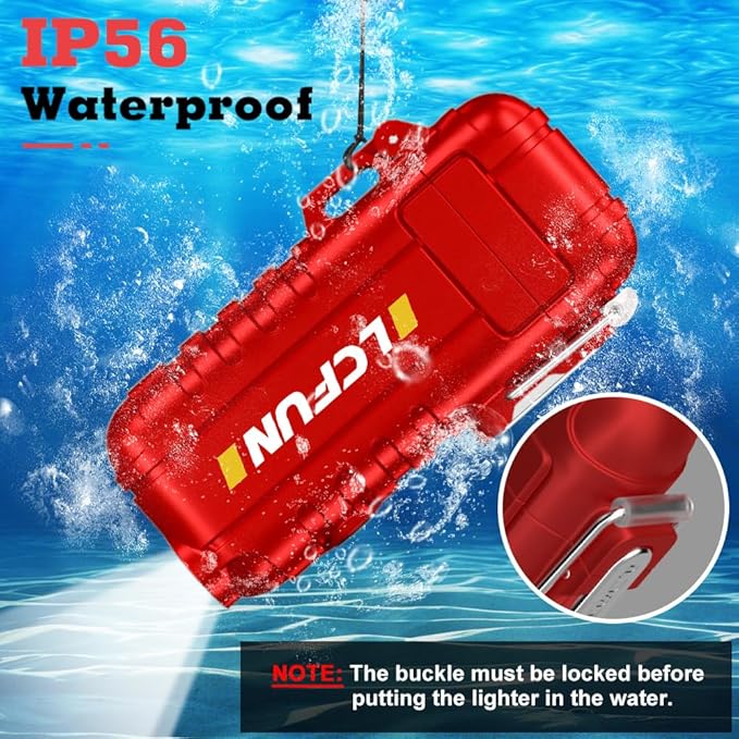 LcFun Plasma Lighters Rechargeable Electric Lighter Outdoor Windproof Arc Lighter USB C Lighter Flameless Electronic Lighter for Camping Gear, Survival Kits, Tactical Gear, Hiking Gear, Adventure