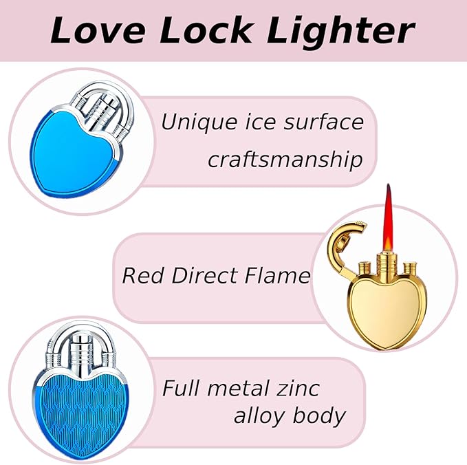 Cute Pretty Lighter Butane, Soft Flame Lighter Fashion Nice Lighter, Unique for Women Candles Gift Camping BBQ (No Butane Fule) (01#)