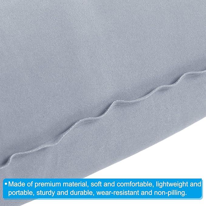 PATIKIL Inflatable Pillow, 2 Pack Squared Ultralight Camping Travel Pillow Desk Rest Neck Support for Hiking Backpacking Office, Gray