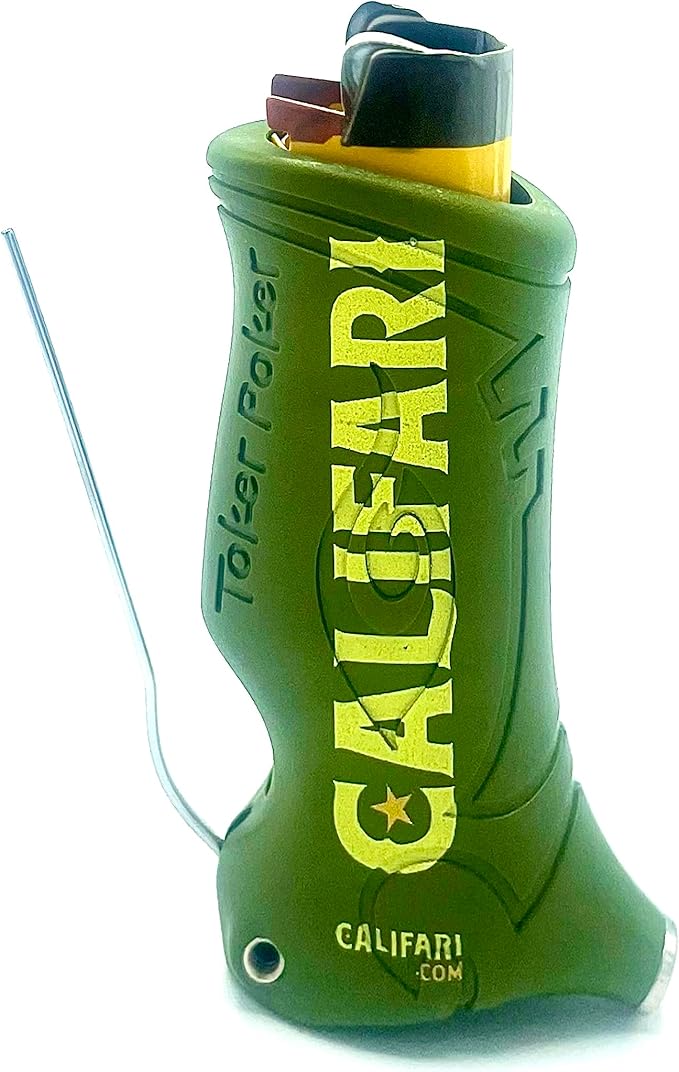 Califari's Toker Poker® - Bic Lighter Sleeve Case Cover Multi Tool, Strain Art Collection, All Inclusive Lighter Holder Tool for Camping Pipe Cleaning & More (Sour Diesel)