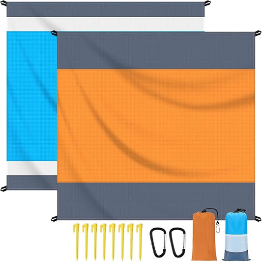 2Pack Beach Blanket Water Resistant Sandproof 2 Pack 83x79in Outdoor Blanket Lightweight Windproof Thin Soft Beach Mat for Travel Camping Picnic Beach