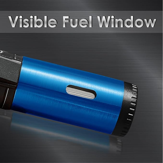 Urgrette 4 Pack Torch Lighter Triple 3 Jet Flame Refillable Butane Lighter Windproof Adjustable Portable Lighter (Butane Not Included)