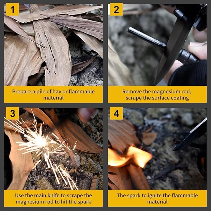 Pocket Knife Multitool, Tactical Utility Multi Tool Knife Set, Camping Survival Gear, Folding Knives with Blade, Plier, Screwdriver Bottle, Scissors, Fire Starter, Whistle, Gift for Men