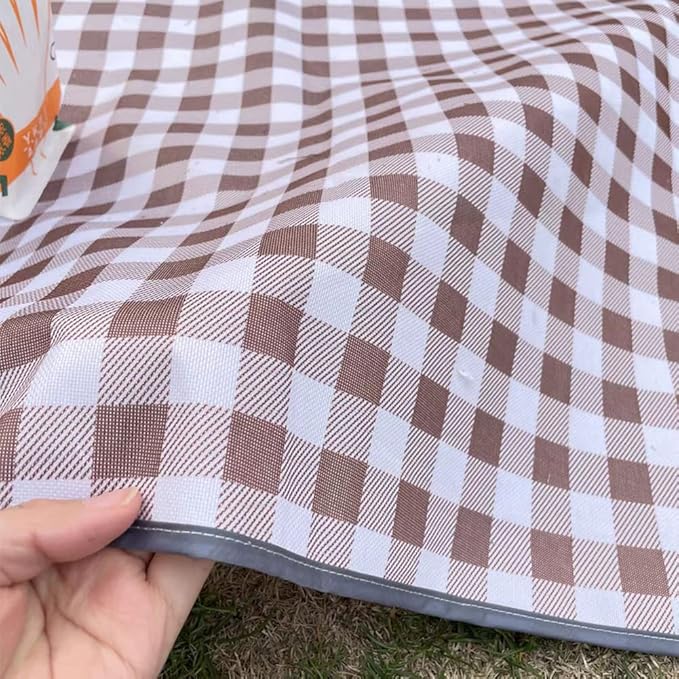Lchkrep Picnic Blanket Beach Blankets 80"x60", Large Sandproof Waterproof Camping Portable Travel Blanket Play Mat for Outdoor Indoor Family Beach Park Grass,Hiking, Music Festiva (Brown)
