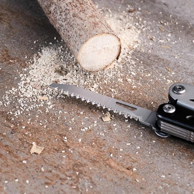 Ganzo G304 Full-sized Multitool, 21-in-1 Stainless Steel Pocket Knife with Screwdriver, Pliers with Sheath, Perfect for Outdoor, Survival, Camping, Hiking, Repair, EDC, Silver-black