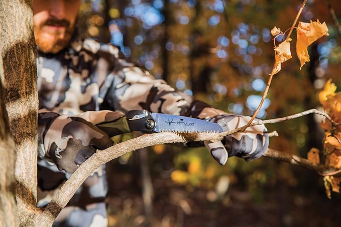 Hooyman MegaBite Handsaw and Hunter’s Combo Bone Saw with Heavy Duty Construction, High Carbon Steel Blade, Impulse Hardened Teeth, and Ergonomic Over-Molded Handle for Camping, Hunting, and Outdoors