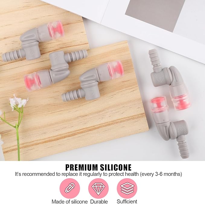 5pcs Bite Valve Replacement for Camelbak, Mouthpiece Replacement for Camelbak Hydration Pack Valve Replacement for Camelbak, Osprey Hydration Bladder (Gray)