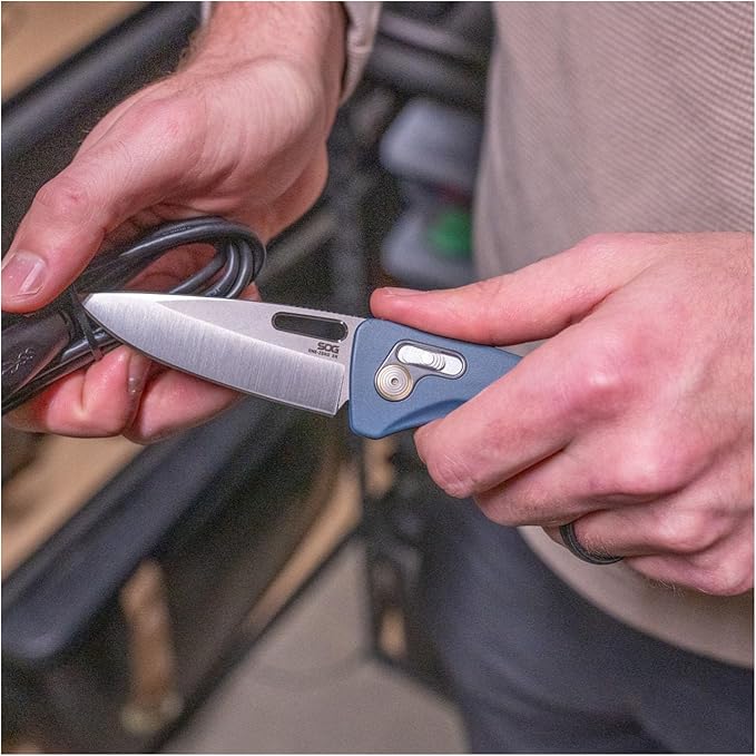 SOG One-Zero XR Easy-Opening Daily Carry Folding Knives with Aircraft-Grade Aluminum Handle | CRYO CPM S35VN Steel Blade