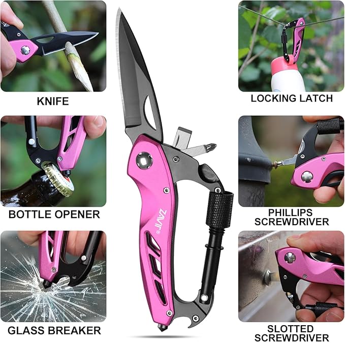 Gifts for Mom, Wife - Christmas P-ink Multitool for Women, Girlfriend, Best Friends, Unique Gift Ideas for Women, Portable Gadgets, Mother’s Day, Valentines Day Birthday Gifts for Women