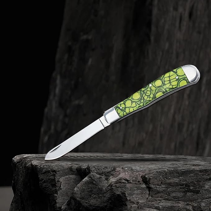 ALBATROSS Traditional Stainless steel Folding Pocket Knives with 2 Blades, FK060 (Green)