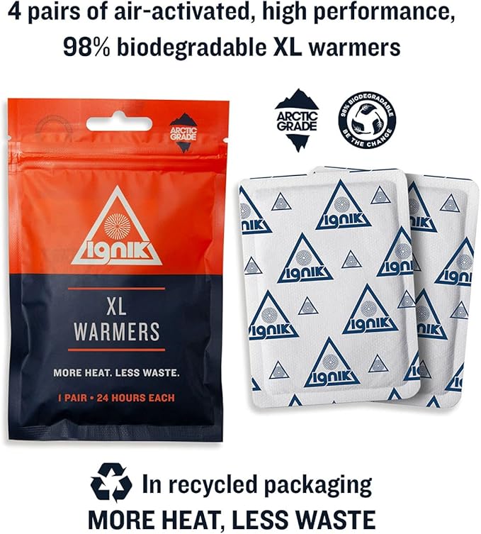 Ignik 24-Hour Compostable XL Body and Sleeping Bag Warmers with Resealable AirBarrier Pouch