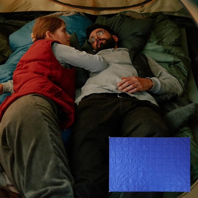 Down Camping Blanket,Outdoor Travel Blanket,Puffy Waterproof Blanket Windproof Resistant,Warm, Water Resistant, Lightweight for Camping,Traveling, Stadium, Hiking, Picnics