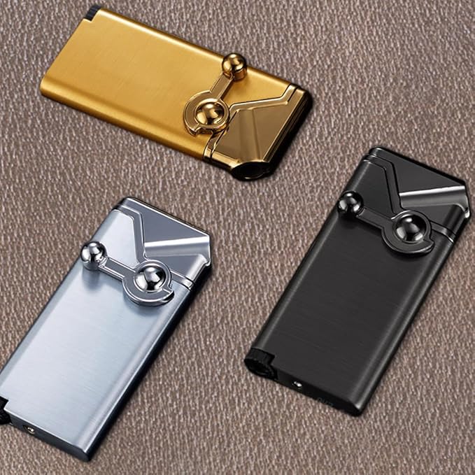 REDBMX Torch Lighter,Refillable Butane Lighter,Jet Lighter,Creative Rocker Cool Lighter,Windproof Portable Lighter Grill Camping Lighter Best Boyfriend Gifts(No Gas) (Gold)